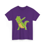 Dabbing Alligator Crocodile Kids T-Shirt - Purple