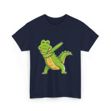 Dabbing Alligator Crocodile Kids T-Shirt - Navy