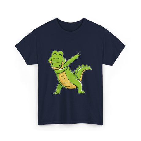 Dabbing Alligator Crocodile Kids T-Shirt - Navy