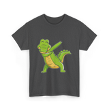 Dabbing Alligator Crocodile Kids T-Shirt - Dark Heather