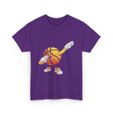 Dabbing Basketball Dance Basketball T-Shirt - Purple