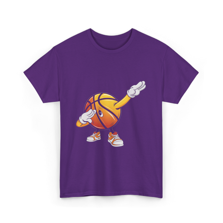 Dabbing Basketball Dance Basketball T-Shirt - Purple