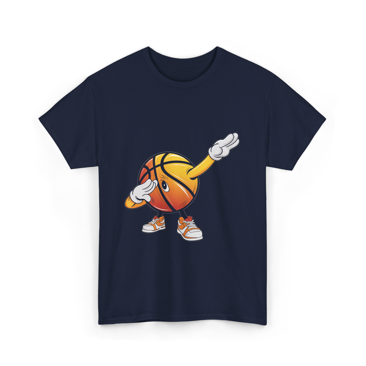 Dabbing Basketball Dance Basketball T-Shirt - Navy