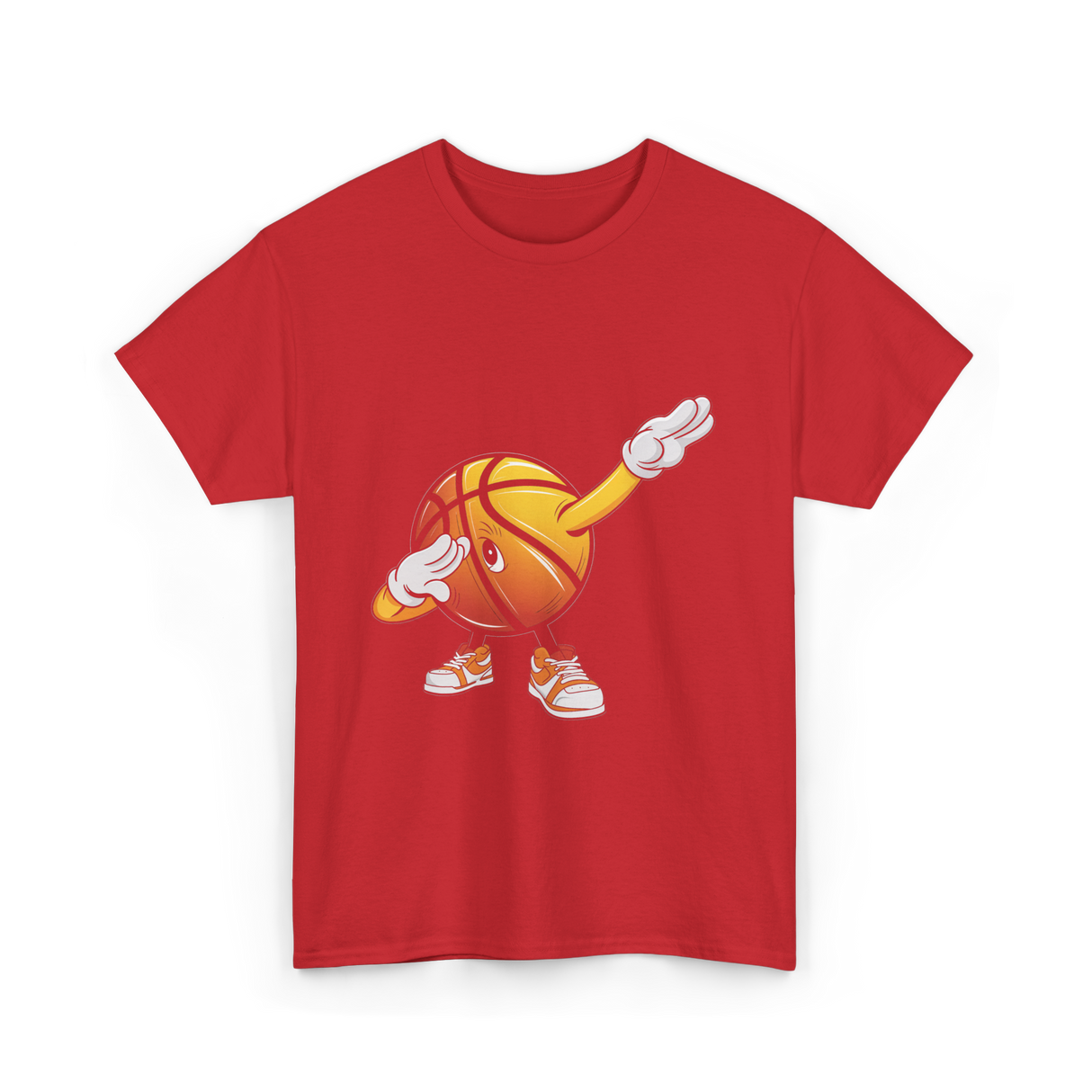 Dabbing Basketball Dance Basketball T-Shirt - Red