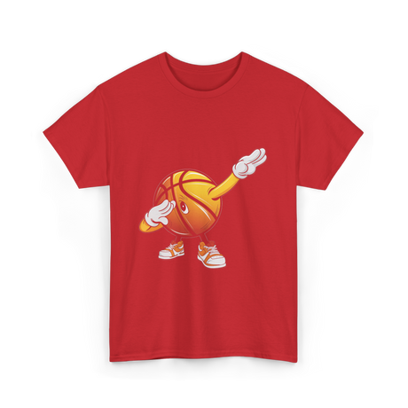 Dabbing Basketball Dance Basketball T-Shirt - Red