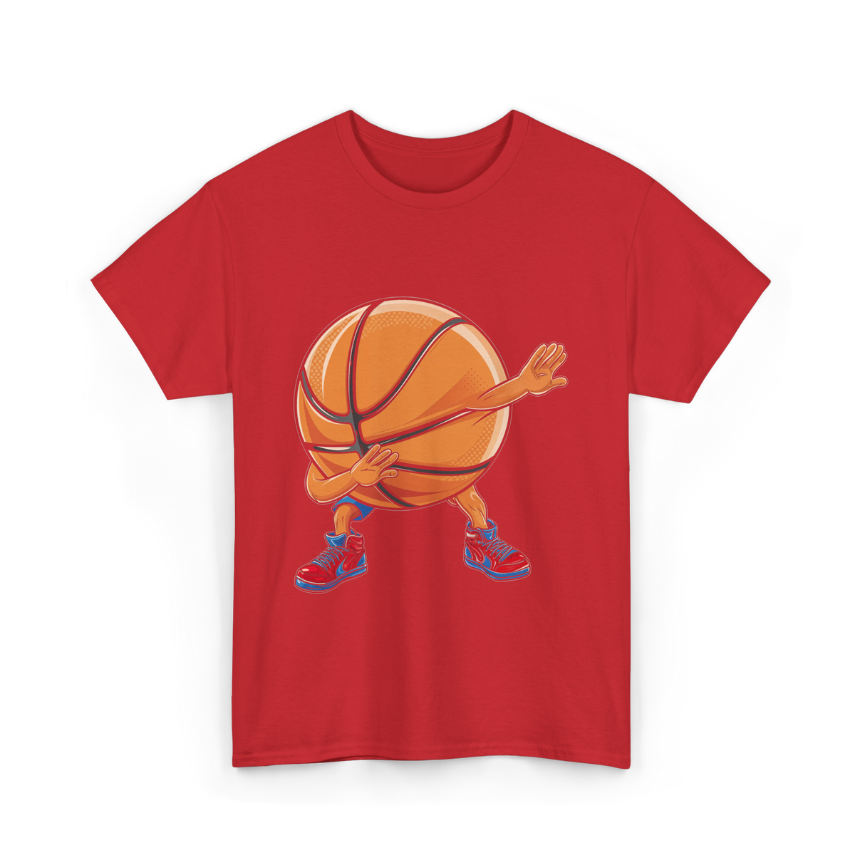 Dabbing Basketball Player Sports T-Shirt - Red