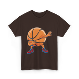 Dabbing Basketball Player Sports T-Shirt - Dark Chocolate