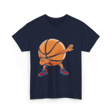 Dabbing Basketball Player Sports T-Shirt - Navy