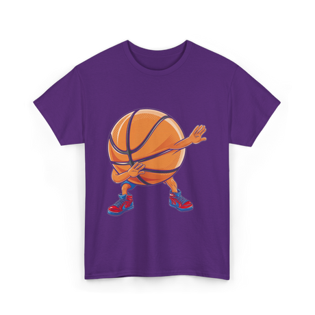 Dabbing Basketball Player Sports T-Shirt - Purple