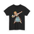 Dabbing Dirndl Girl Oktoberfest Beer T-Shirt - Black