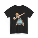 Dabbing Dirndl Girl Oktoberfest Beer T-Shirt - Black