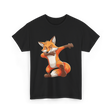 Dabbing Fox Animal Fox Lover T-Shirt - Black