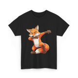 Dabbing Fox Animal Fox Lover T-Shirt - Black