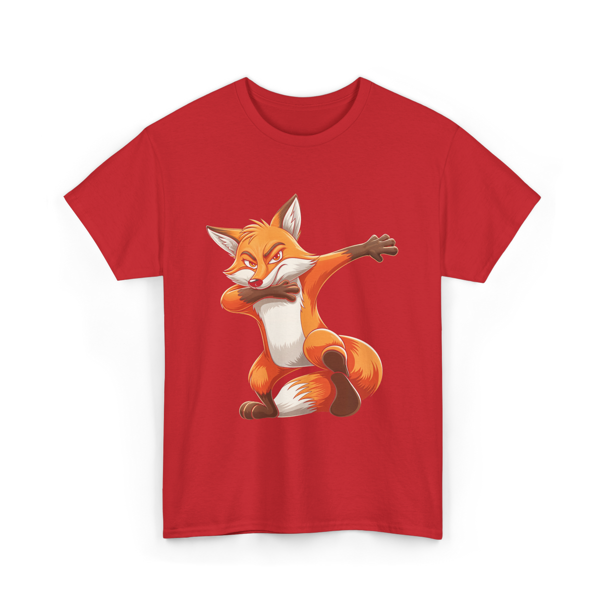 Dabbing Fox Animal Fox Lover T-Shirt - Red