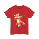 Dabbing Fox Animal Fox Lover T-Shirt - Red