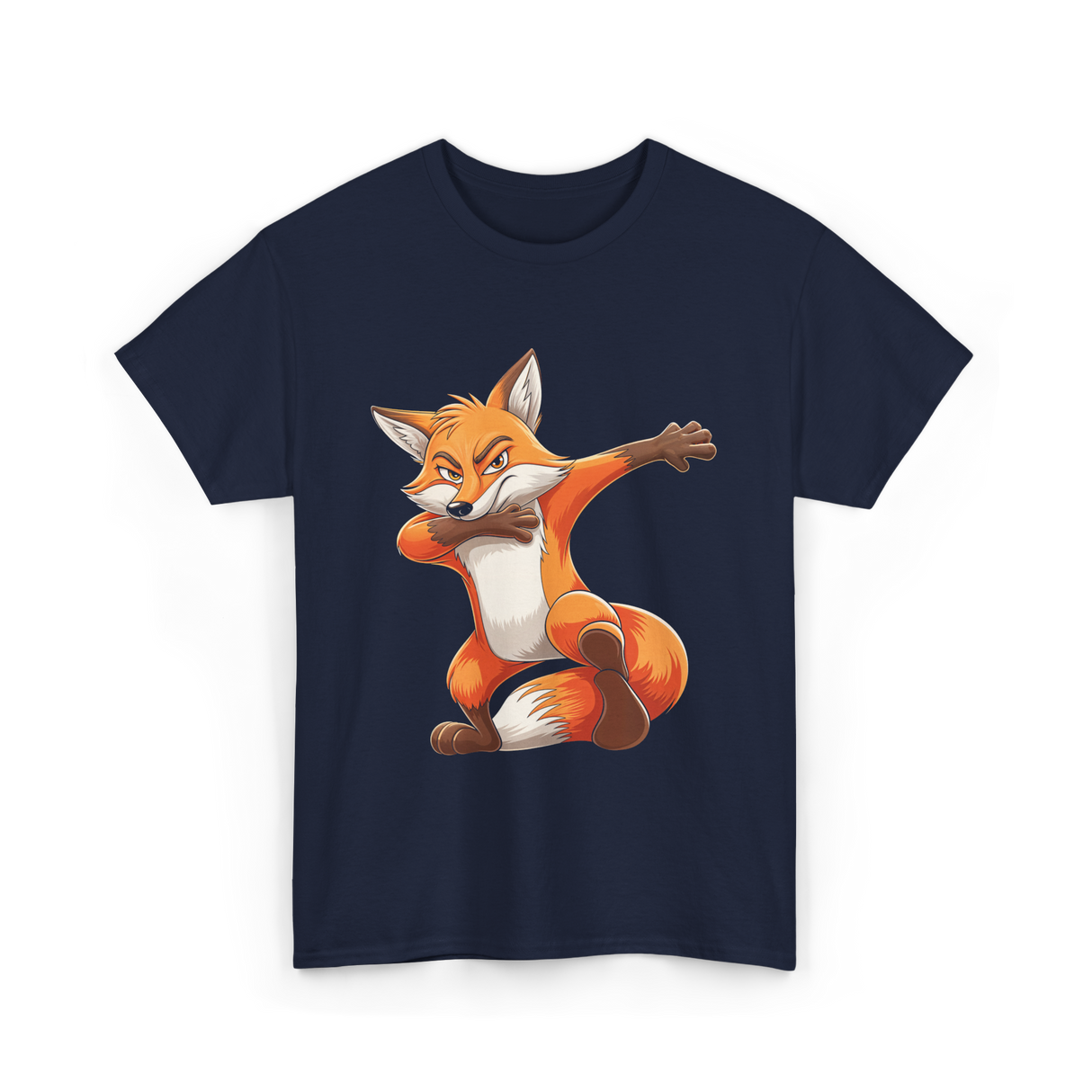 Dabbing Fox Animal Fox Lover T-Shirt - Navy