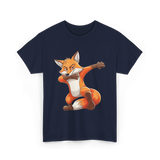 Dabbing Fox Animal Fox Lover T-Shirt - Navy