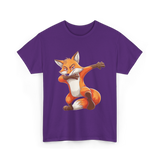 Dabbing Fox Animal Fox Lover T-Shirt - Purple