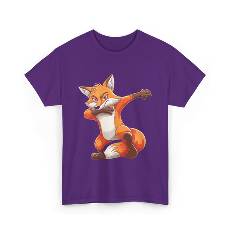 Dabbing Fox Animal Fox Lover T-Shirt - Purple