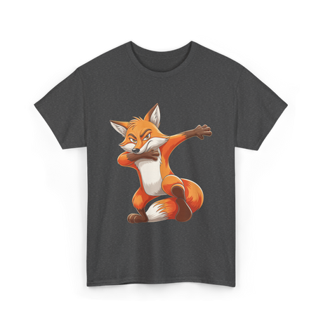 Dabbing Fox Animal Fox Lover T-Shirt - Dark Heather