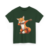 Dabbing Fox Animal Fox Lover T-Shirt - Forest Green