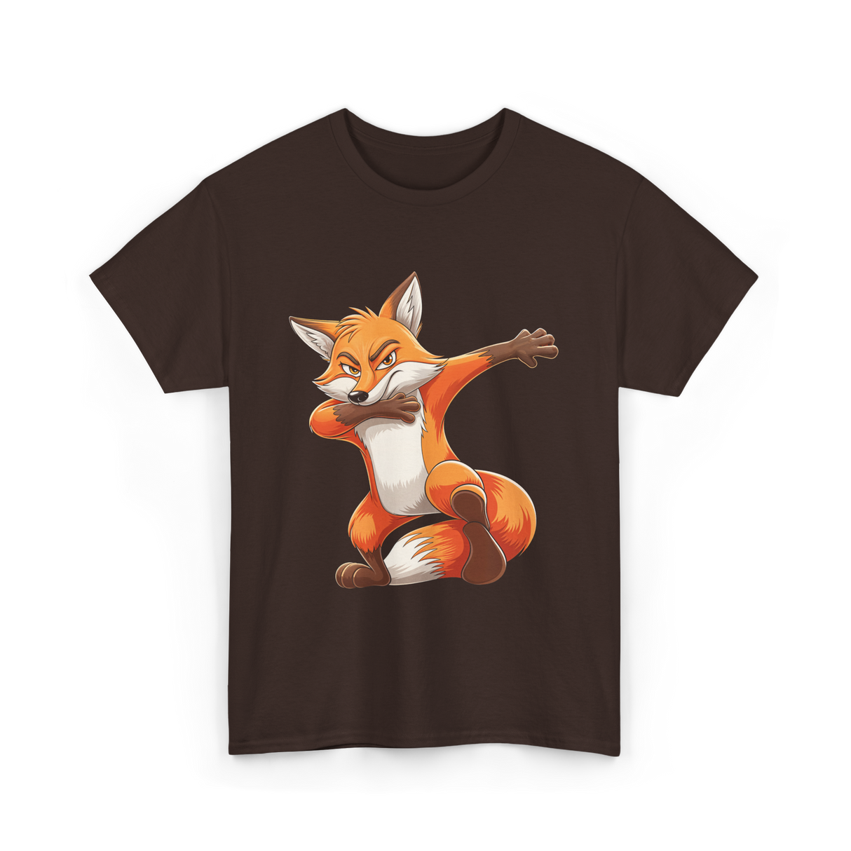 Dabbing Fox Animal Fox Lover T-Shirt - Dark Chocolate