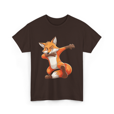 Dabbing Fox Animal Fox Lover T-Shirt - Dark Chocolate