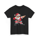 Dabbing Santa Claus Christmas Santa T-Shirt - Black