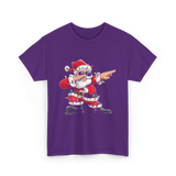 Dabbing Santa Claus Christmas Santa T-Shirt - Purple