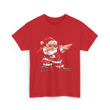 Dabbing Santa Claus Christmas Santa T-Shirt - Red