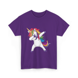 Dabbing Unicorn T-Shirt - Purple