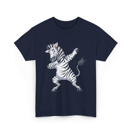 Dabbing Zebra Animal Lover T-Shirt - Navy