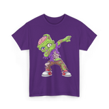 Dabbing Zombie Costume Halloween T-Shirt - Purple