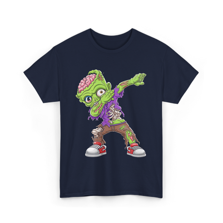 Dabbing Zombie Costume Halloween T-Shirt - Navy