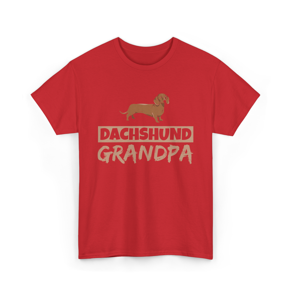 Dachshund Grandpa Dog Owner T-Shirt - Red