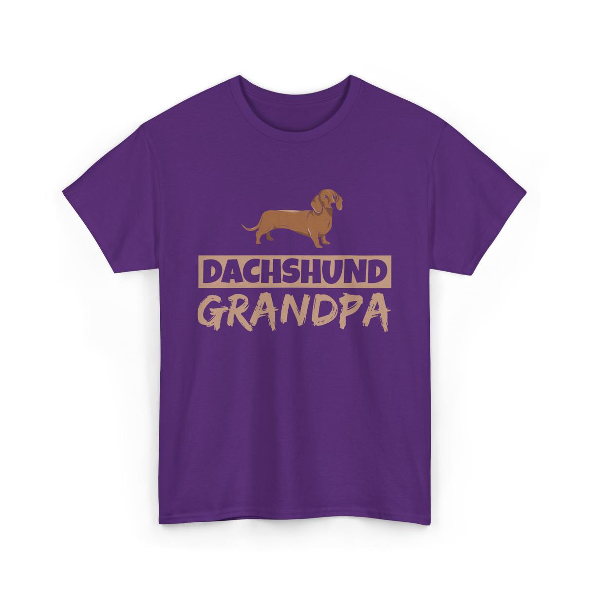 Dachshund Grandpa Dog Owner T-Shirt - Purple