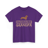 Dachshund Grandpa Dog Owner T-Shirt - Purple