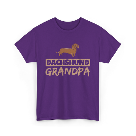 Dachshund Grandpa Dog Owner T-Shirt - Purple