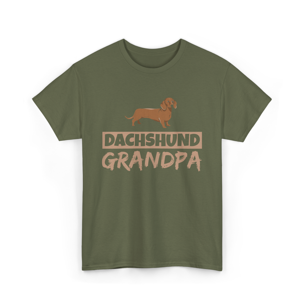 Dachshund Grandpa Dog Owner T-Shirt - Military Green