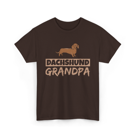 Dachshund Grandpa Dog Owner T-Shirt - Dark Chocolate