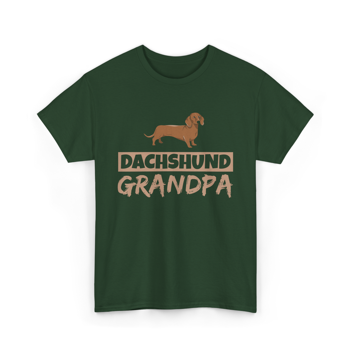 Dachshund Grandpa Dog Owner T-Shirt - Forest Green