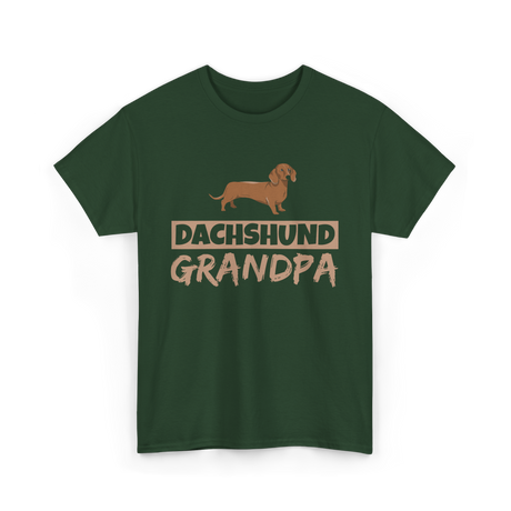 Dachshund Grandpa Dog Owner T-Shirt - Forest Green