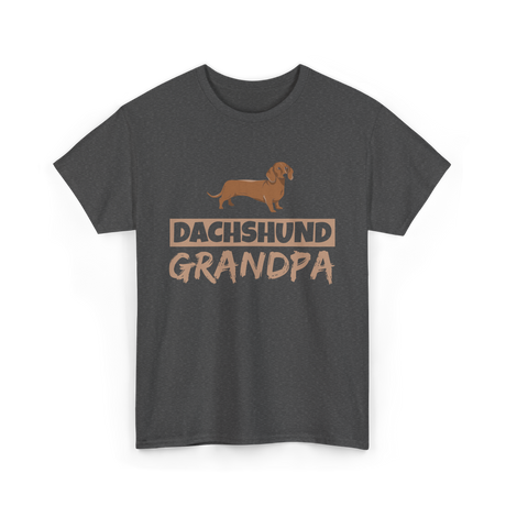 Dachshund Grandpa Dog Owner T-Shirt - Dark Heather