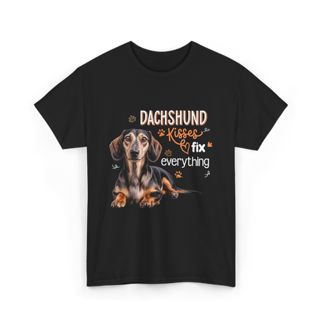 Dachshund Kisses Dog T-Shirt - Black