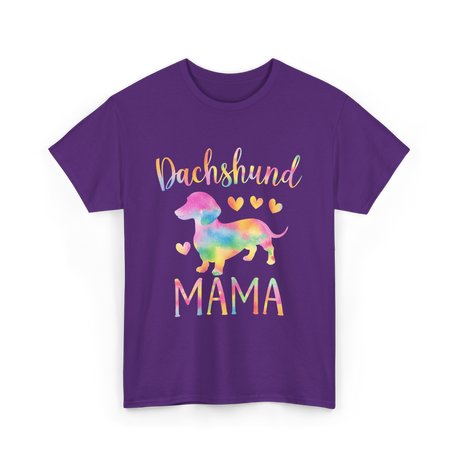 Dachshund Mama Colorful Dog T-Shirt - Purple