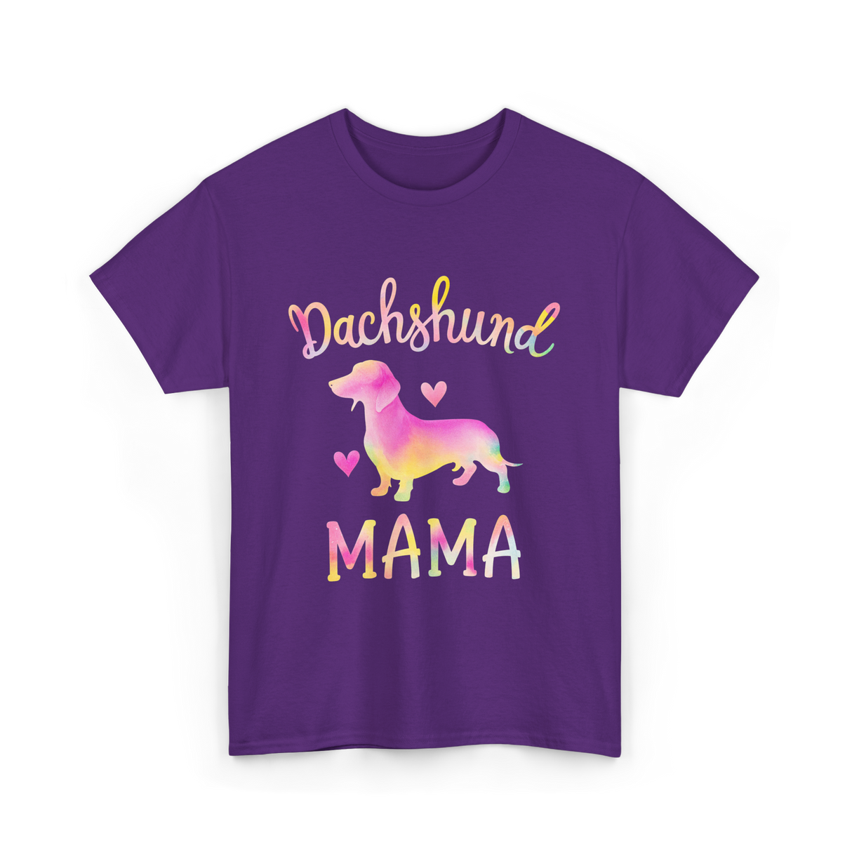 Dachshund Mama Colorful Dog T-Shirt - Purple