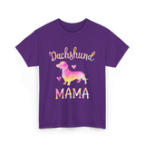 Dachshund Mama Colorful Dog T-Shirt - Purple