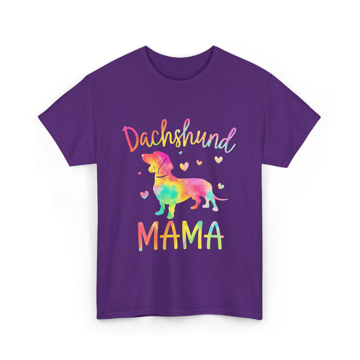 Dachshund Mama Colorful Doxie T-Shirt - Purple