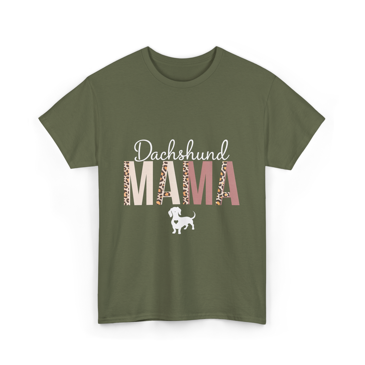 Dachshund Mama Dachshund Dog T-Shirt - Military Green