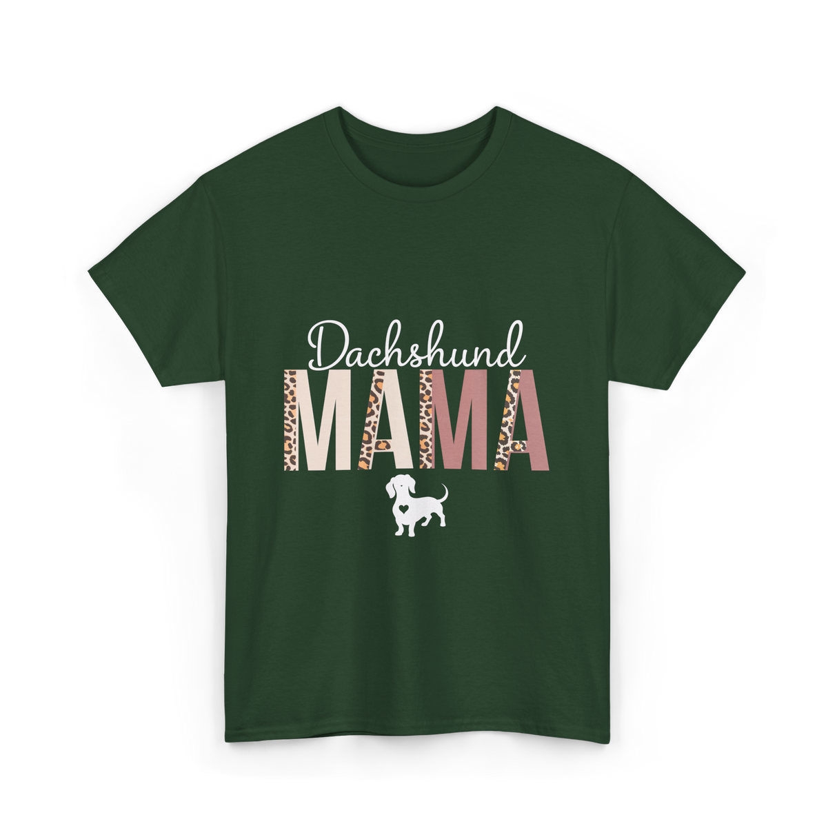 Dachshund Mama Dachshund Dog T-Shirt - Forest Green